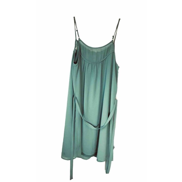 Slip Dress Green Sundress Size Medium Tie Back Cami Sleeveless - Picture 3 of 6